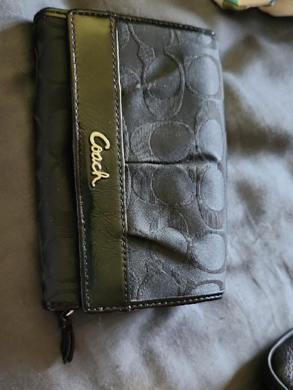 Coach Ashley Black Signature Logo Wallet